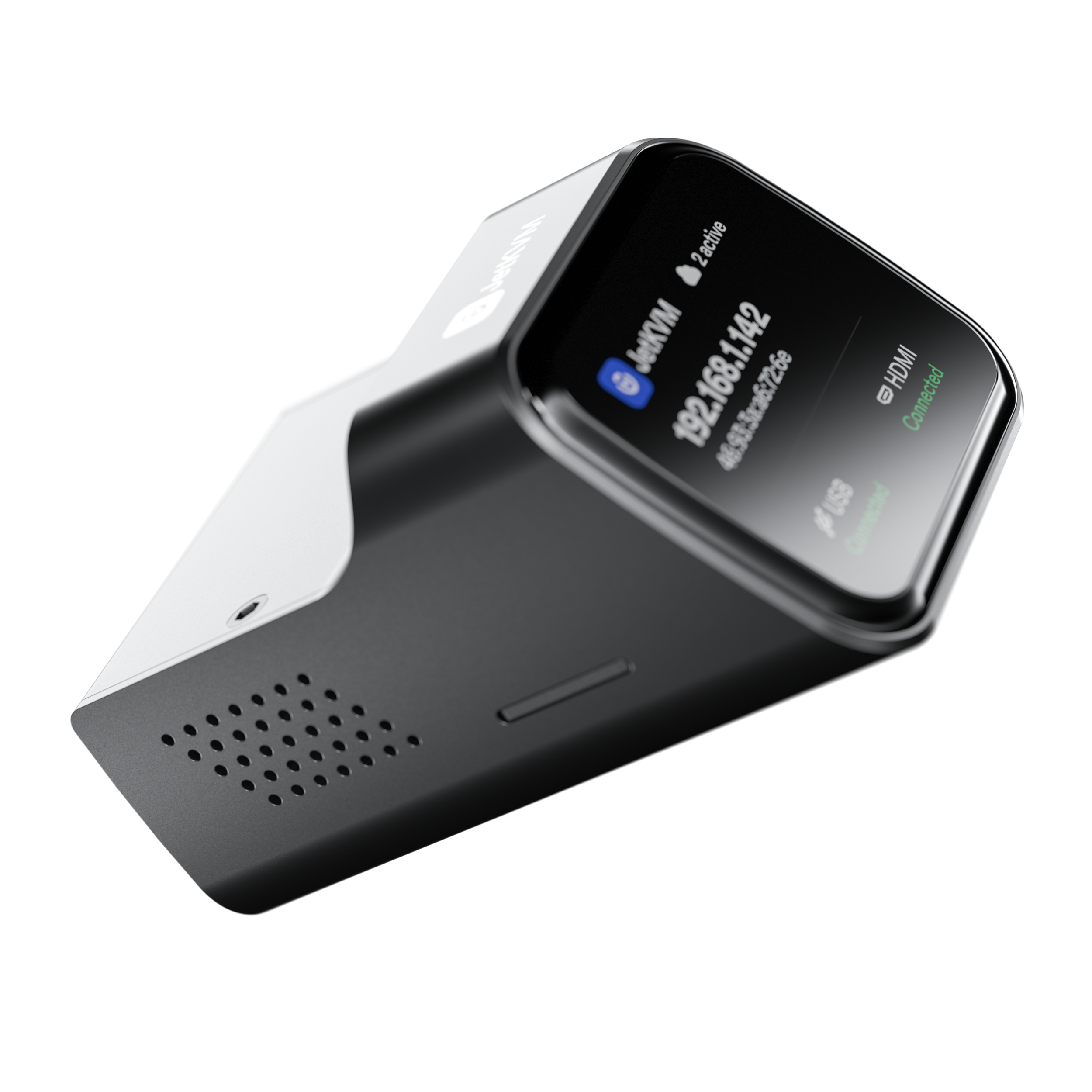 Angled view of the updated JetKVM