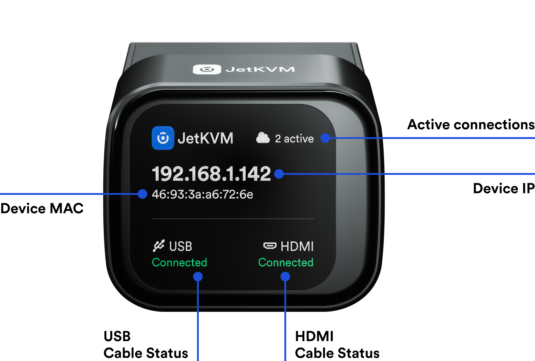 Front of JetKVM device