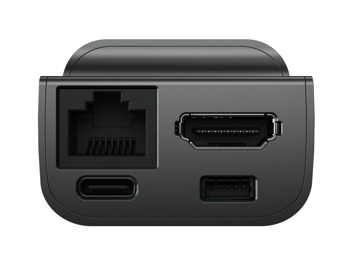 Back of the JetKVM (microSD), with full-size HDMI and the 5-pin extension port